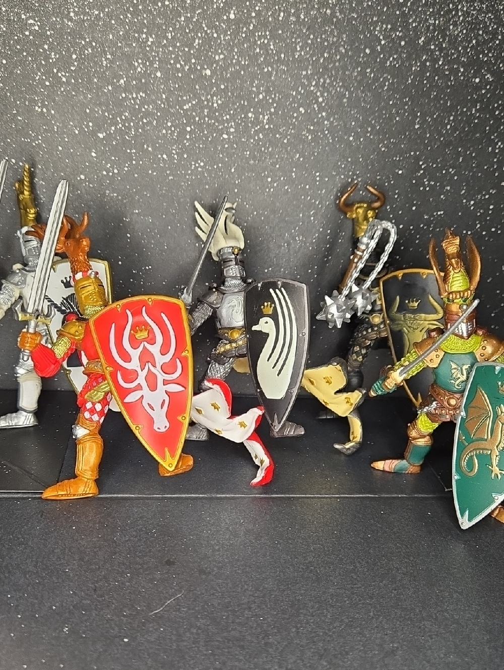 Lot Of 5 PAPO Fantasy World Weapon Masters Toy Figure 2007